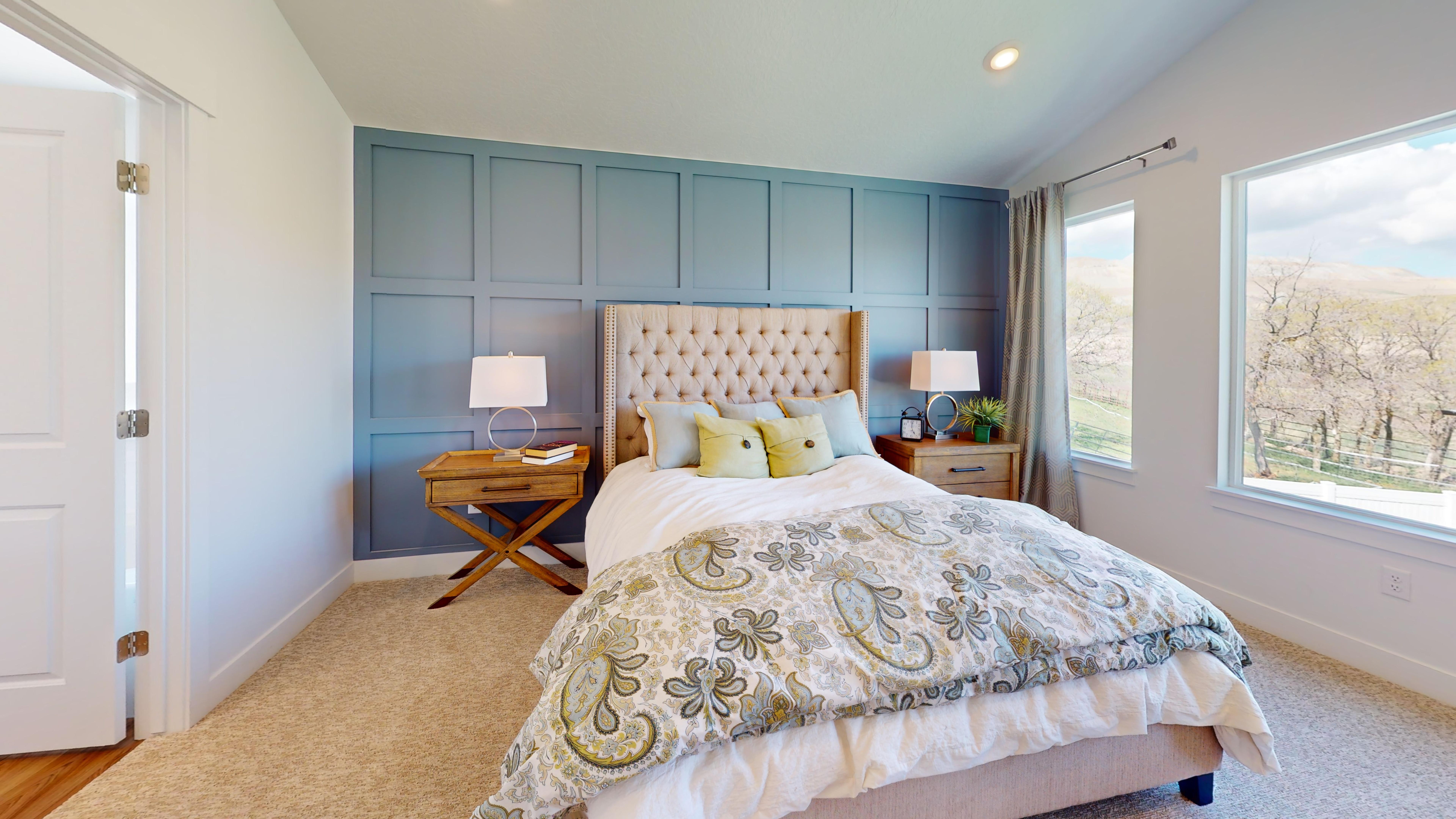 Denali model bedroom with large windows